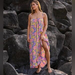 Billabong Floral Dress with Spaghetti Straps